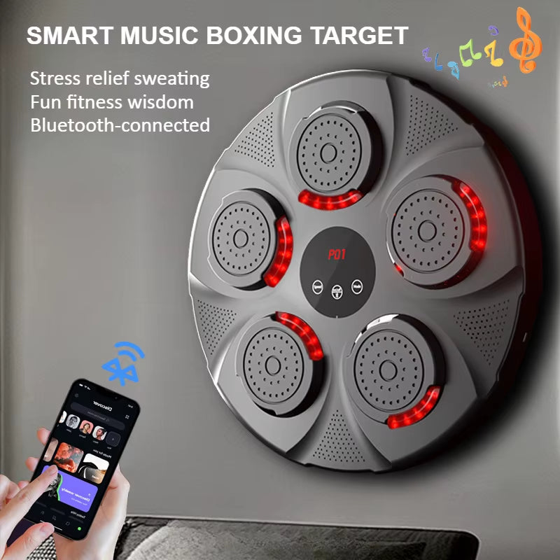 Intelligent Music Boxing Target with Bluetooth Boxing Training Target Wall Mounted Punching Pad for Adult Kids Boxing Equipment